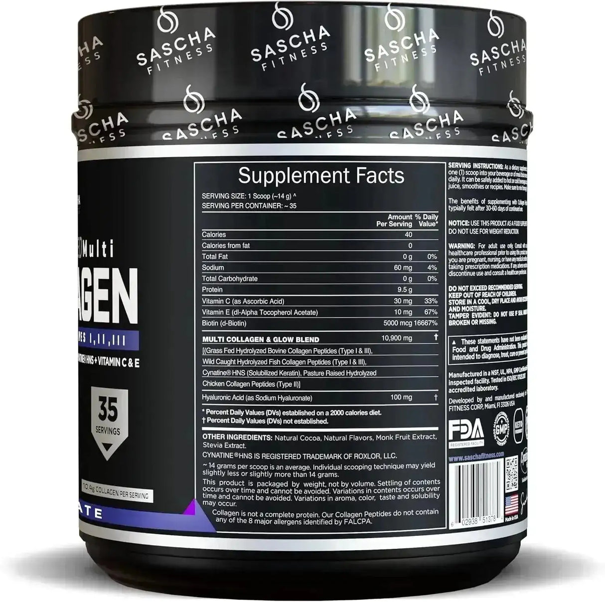 SASCHA FITNESS - SASCHA FITNESS Hydrolyzed Multi Collagen Peptides Tipes 1,2 & 3 Chocolate 490Gr. - The Red Vitamin MX - Suplementos Alimenticios - {{ shop.shopifyCountryName }}