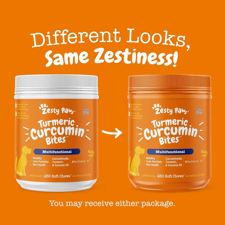 ZESTY PAWS - Zesty Paws Turmeric Curcumin for Dogs Duck Flavor 250 Masticables - The Red Vitamin MX - Cuidado De Cadera Y Articulaciones Para Perros - {{ shop.shopifyCountryName }}