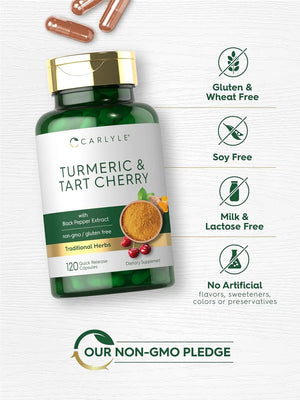 CARLYLE - Carlyle Turmeric and Tart Cherry 120 Capsulas - The Red Vitamin MX - Suplementos Alimenticios - {{ shop.shopifyCountryName }}