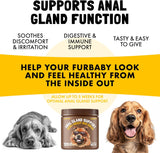 LEGITPET Anal Gland Relief Chews for Dogs Fiber & Digestive Support 120 Masticables