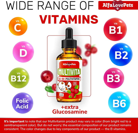 ALFA LOVE PETS - Alfa Love Pets iquid Multivitamin for Dogs 2 Fl.Oz. - The Red Vitamin MX - Multivitamínicos Para Perros - {{ shop.shopifyCountryName }}