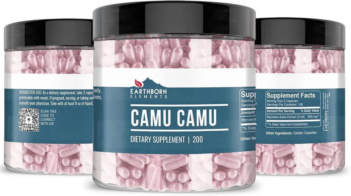 EARTHBORN ELEMENTS - Earthborn Elements Camu Camu 200 Capsulas - The Red Vitamin MX - Suplementos Alimenticios - {{ shop.shopifyCountryName }}