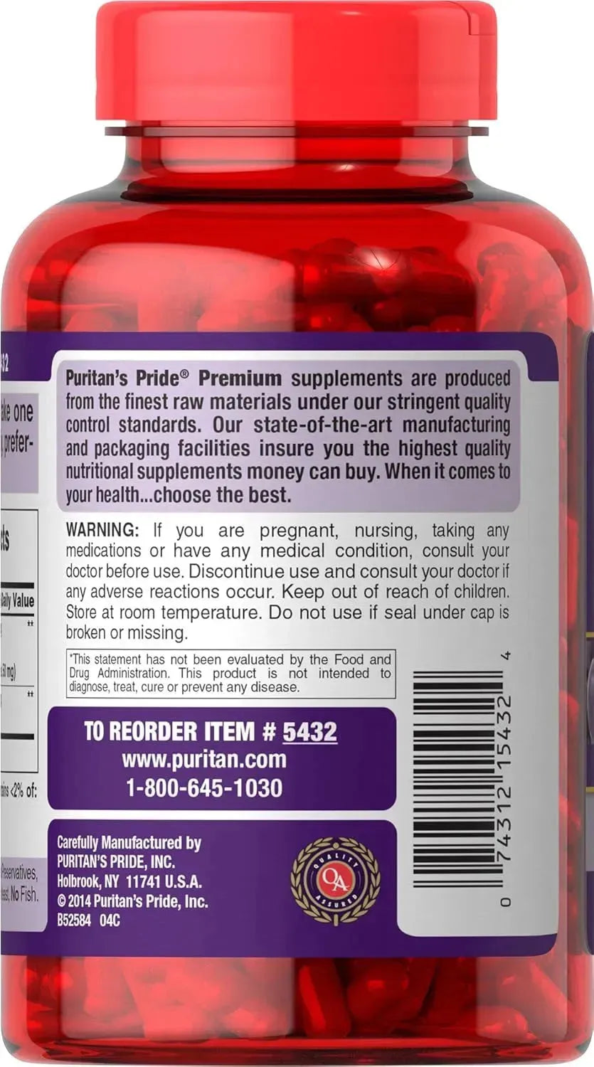 PURITAN'S PRIDE - Puritan's Pride Grapeseed Extract 100Mg. 200 Capsulas - The Red Vitamin MX - Suplementos Alimenticios - {{ shop.shopifyCountryName }}