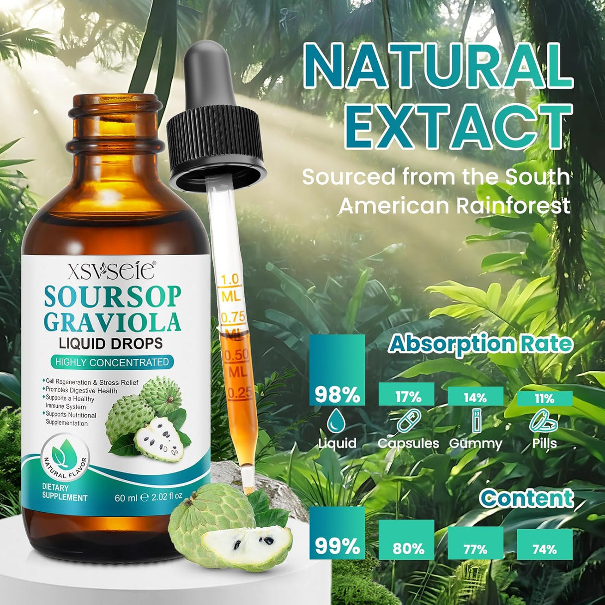 Xsvseie Soursop Bitters Liquid 60Ml.