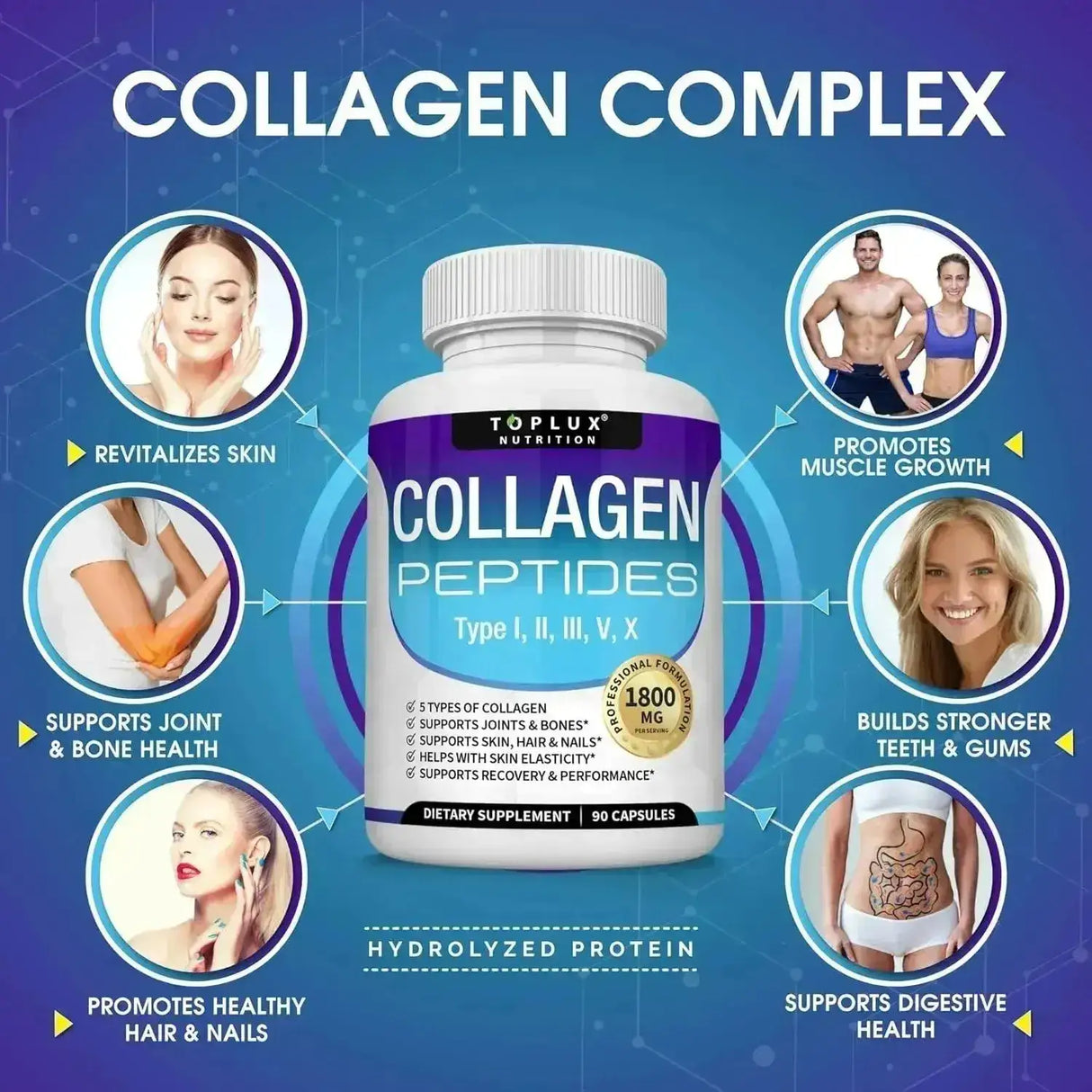 TOPLUX - Toplux Multi Collagen Peptides 1800Mg. 90 Capsulas 2 Pack - The Red Vitamin MX - Suplementos Alimenticios - {{ shop.shopifyCountryName }}