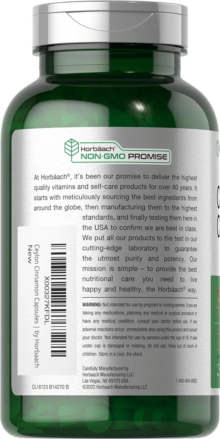 HORBAACH - Horbaach Ceylon Cinnamon 4000Mg. 250 Capsulas - The Red Vitamin MX - Suplementos Alimenticios - {{ shop.shopifyCountryName }}