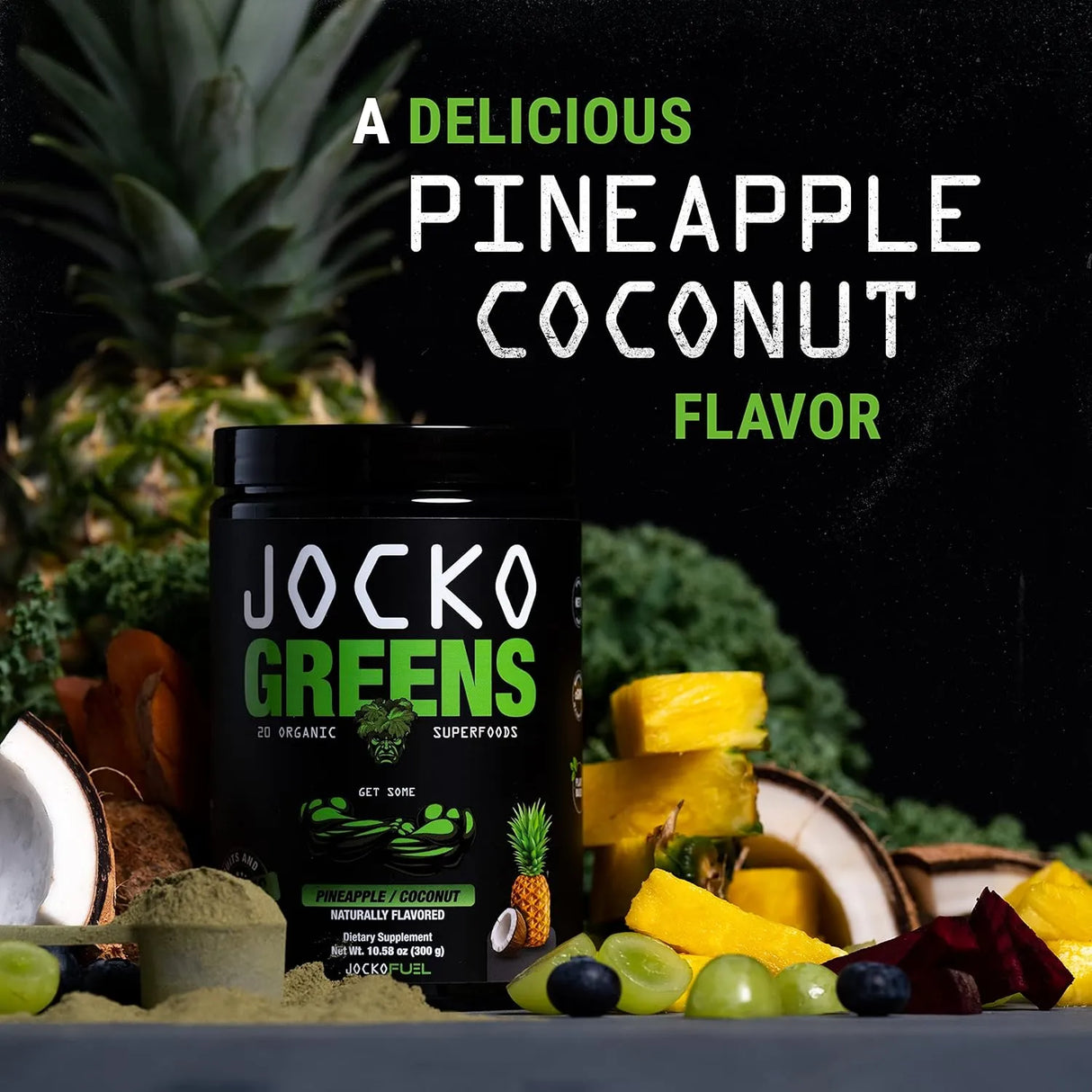 JOCKO FUEL - Jocko Fuel Daily Greens Powder 30 Servicios Coconut/Pineapple 300Gr. - The Red Vitamin MX - Suplementos Alimenticios - {{ shop.shopifyCountryName }}