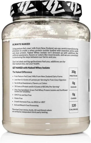 NAKED NUTRITION - Naked Whey Isolate Protein Grass-Fed Protein Unflavored 907Gr. - The Red Vitamin MX - Suplementos Alimenticios - {{ shop.shopifyCountryName }}