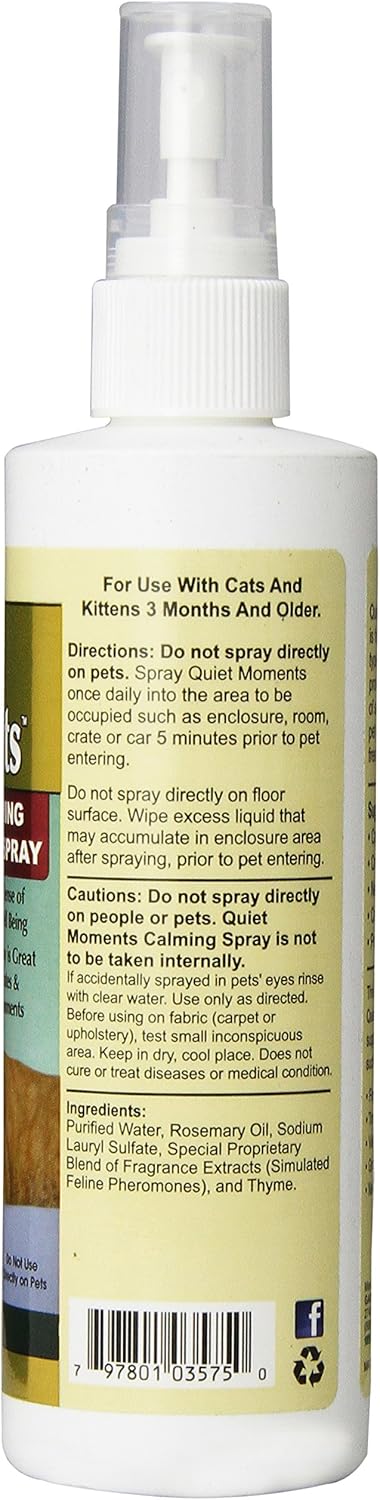 NaturVet Quiet Moments Herbal Calming Spray 8 Fl.Oz.