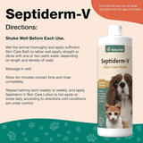 NaturVet Septiderm-V Skin Care Bath Wash for Dogs & Cats 473Ml.