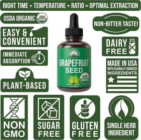 PEAK PERFORMANCE - Peak Performance USDA Organic Grapefruit Seed Extract Liquid 60Ml. - The Red Vitamin MX - Suplementos Alimenticios - {{ shop.shopifyCountryName }}