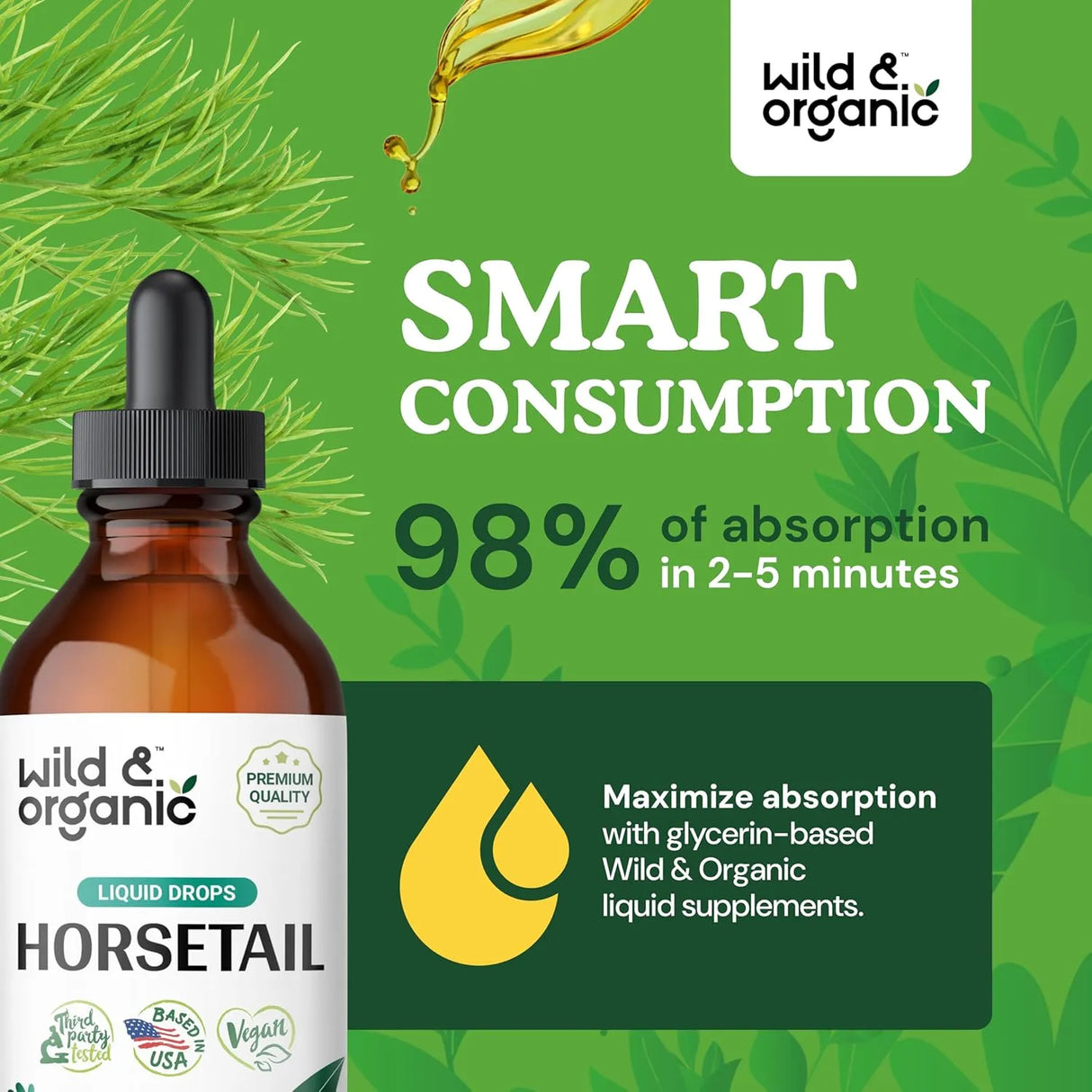 WILD & ORGANIC - Wild & Organic Horsetail Herb Drops 4 Fl.Oz. - The Red Vitamin MX - Suplementos Alimenticios - {{ shop.shopifyCountryName }}