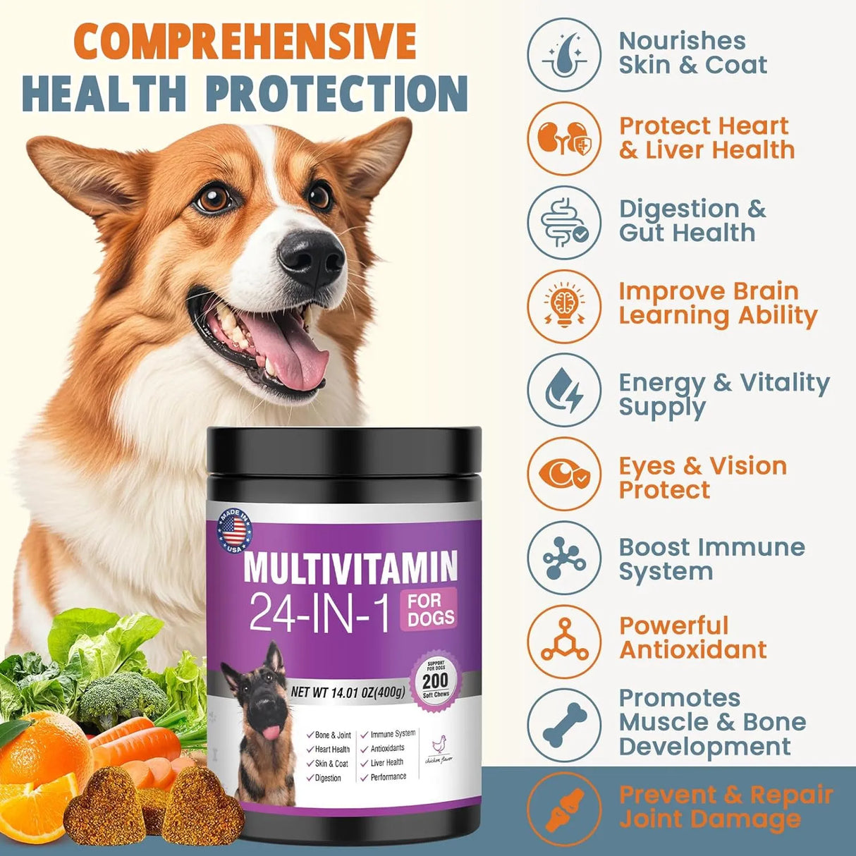 TTLXBL - TTLXBL 24-in-1 Dog Vitamins 200 Masticables - The Red Vitamin MX - Multivitamínicos Para Perros - {{ shop.shopifyCountryName }}