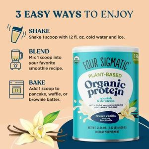 FOUR SIGMATIC - Four Sigmatic Organic Vegan Protein Powder Sweet Vanilla 600Gr. - The Red Vitamin MX - Suplementos Alimenticios - {{ shop.shopifyCountryName }}