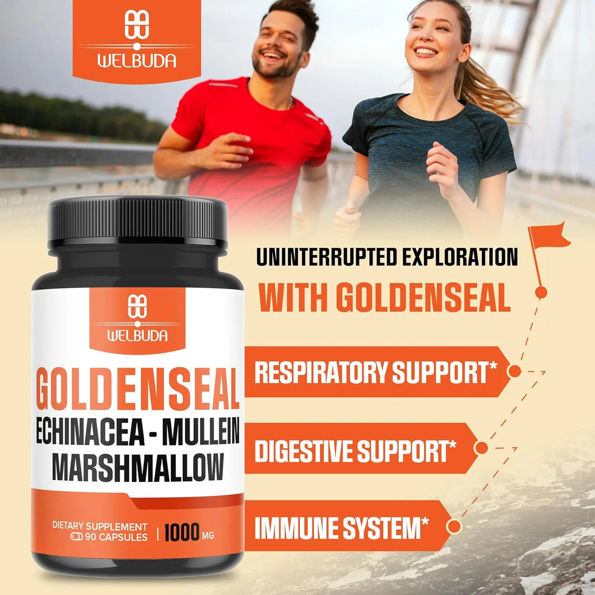 WELBUDA - WELBUDA Goldenseal Root Extract 10:1 with Echinacea, Mullein Leaf, Marshmallow 90 Capsulas - The Red Vitamin MX - Suplementos Alimenticios - {{ shop.shopifyCountryName }}