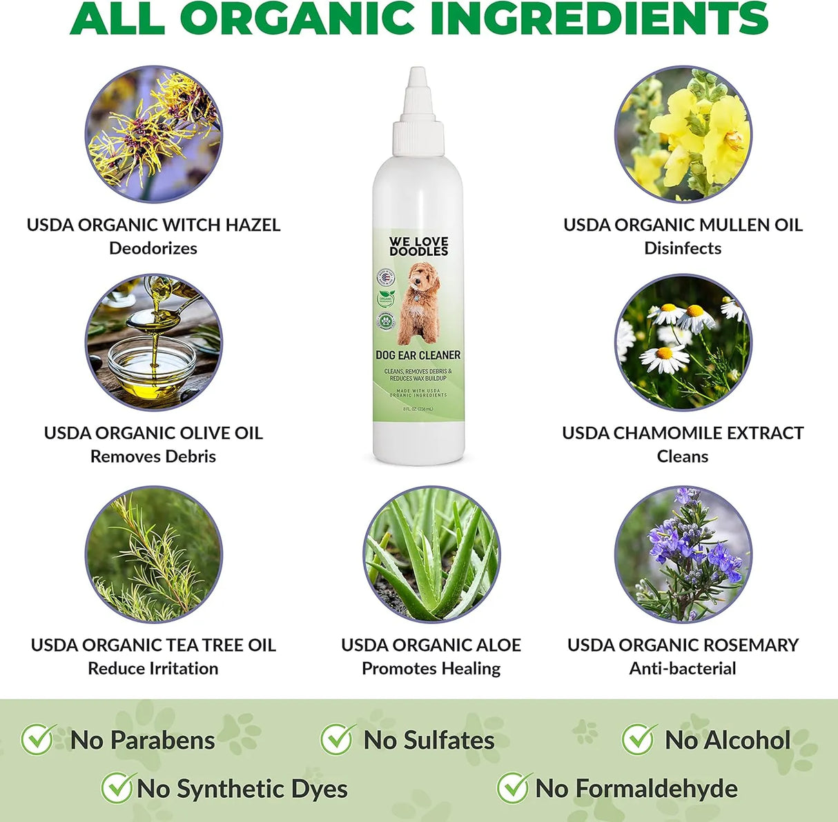 WE LOVE DOODLES - We Love Doodles Dog Ear Cleaner 8 Fl.Oz. - The Red Vitamin MX - Cuidado Del Oído De Perros - {{ shop.shopifyCountryName }}