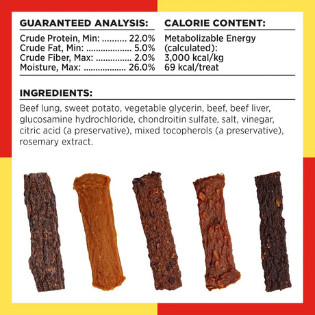 BIXBI - BIXBI Hip & Joint Support Beef Liver Jerky Dog Treats 141Gr. - The Red Vitamin MX - Cuidado De Cadera Y Articulaciones Para Perros - {{ shop.shopifyCountryName }}