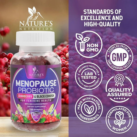NATURE'S NUTRITION - Nature's Nutrition Menopause Probiotic 120 Gomitas - The Red Vitamin MX - Suplementos Alimenticios - {{ shop.shopifyCountryName }}