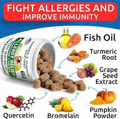 BARK&SPARK - BARK&SPARK Dog Allergy Relief Chews Chicken 120 Masticables - The Red Vitamin MX - Remedios Para La Picazón De Perros - {{ shop.shopifyCountryName }}