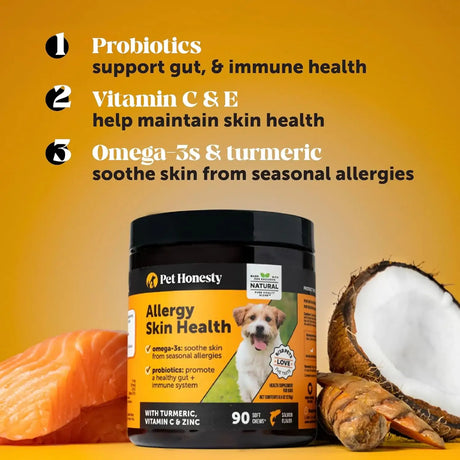 PET HONESTY - Pet Honesty Allergy Skin Health Salmon 90 Masticables - The Red Vitamin MX - Remedios Para La Picazón De Perros - {{ shop.shopifyCountryName }}