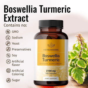 HERBAMAMA - HERBAMAMA Boswellia Turmeric 2100Mg. 100 Capsulas - The Red Vitamin MX - Suplementos Alimenticios - {{ shop.shopifyCountryName }}