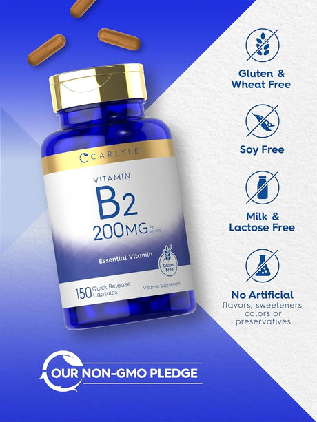 CARLYLE - Carlyle Vitamin B2 200Mg. 150 Capsulas - The Red Vitamin MX - Suplementos Alimenticios - {{ shop.shopifyCountryName }}