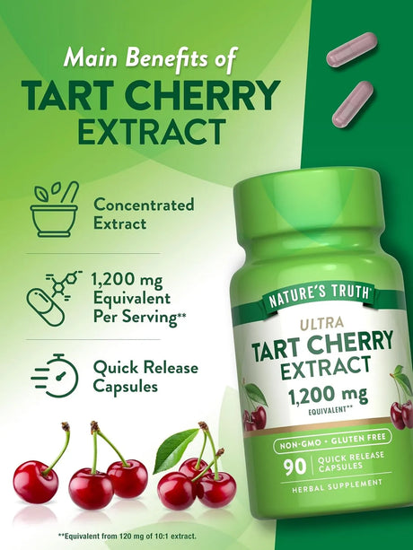 NATURE'S TRUTH - Nature's Truth Tart Cherry Extract 1200Mg. 90 Capsulas - The Red Vitamin MX - Suplementos Alimenticios - {{ shop.shopifyCountryName }}
