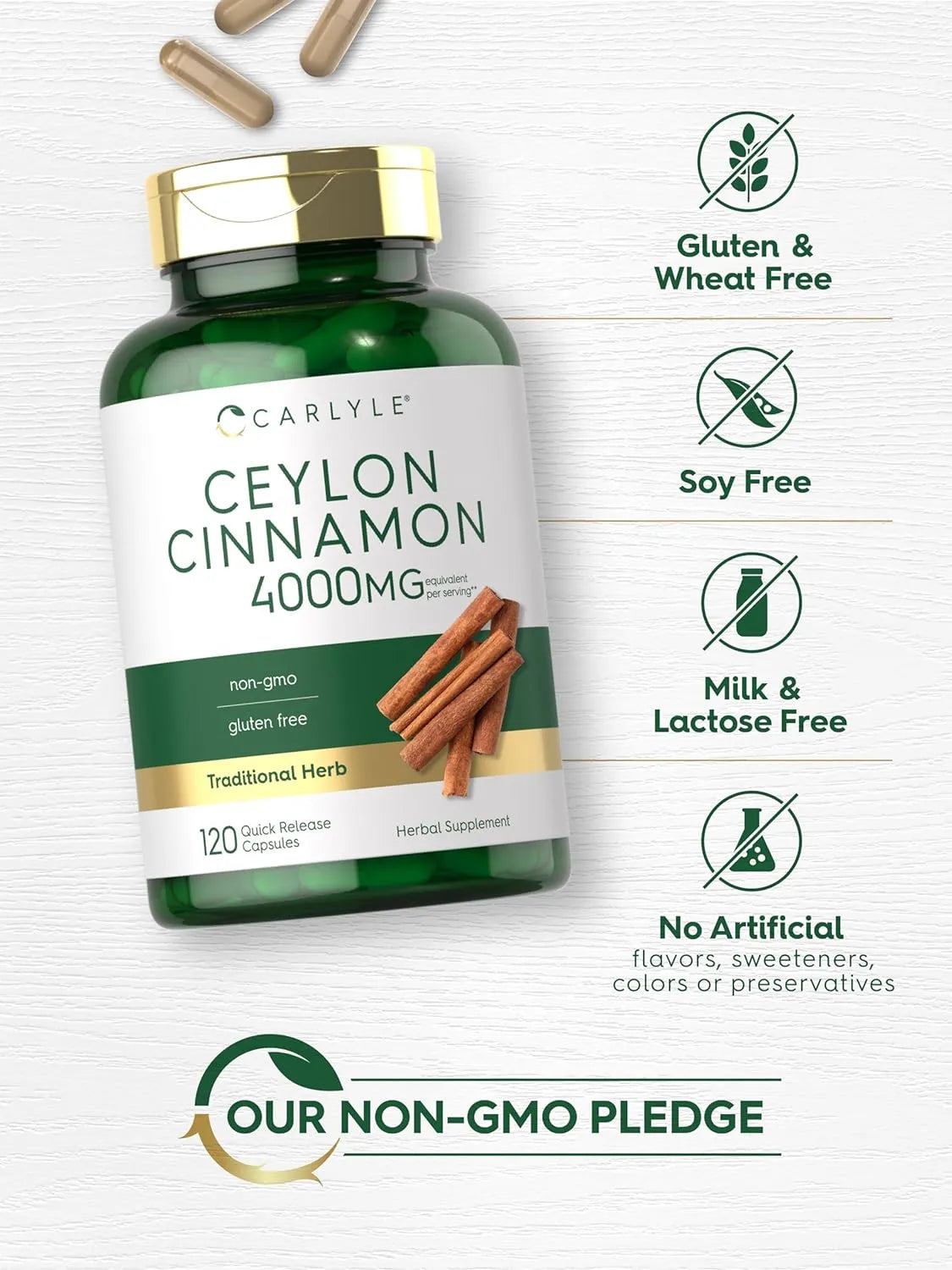 CARLYLE - Carlyle Ceylon Cinnamon 4000Mg. 120 Capsulas - The Red Vitamin MX - Suplementos Alimenticios - {{ shop.shopifyCountryName }}