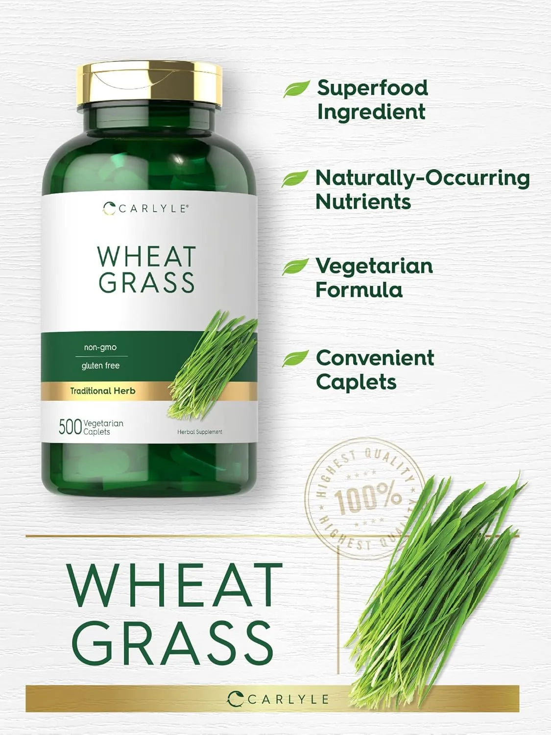 CARLYLE - Carlyle Wheat Grass 500 Tabletas - The Red Vitamin MX - Suplementos Alimenticios - {{ shop.shopifyCountryName }}
