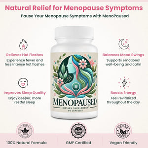 MENOPAUSED - Menopaused Complete Multi-Symptom Menopause Supplement 90 Capsulas - The Red Vitamin MX - Suplementos Alimenticios - {{ shop.shopifyCountryName }}