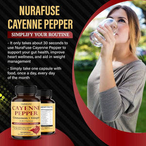 NURAFUSE - NURAFUSE Cayenne Pepper 8-in-1 Formula 150 Capsulas - The Red Vitamin MX - Suplementos Alimenticios - {{ shop.shopifyCountryName }}