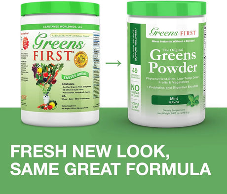 GREENS FIRST - Greens First Original Greens Powder 30 Servicios Mint 279Gr. - The Red Vitamin MX - Suplementos Alimenticios - {{ shop.shopifyCountryName }}