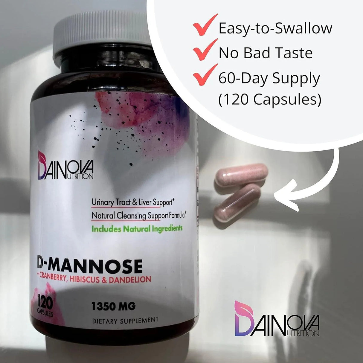 DAINOVA - DAINOVA D Mannose 1300Mg. with Cranberry 120 Capsulas - The Red Vitamin MX - Suplementos Alimenticios - {{ shop.shopifyCountryName }}