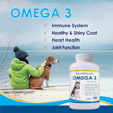 SALVEO PETCARE - Salveo Petcare Omega 3 Fish Oil for Dogs 180 Capsulas - The Red Vitamin MX - Aceite De Pescado Para Perros - {{ shop.shopifyCountryName }}
