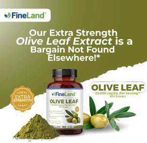 FINELAND - FineLand Olive Leaf 50x Extract 25,000Mg. 160 Capsulas - The Red Vitamin MX - Suplementos Alimenticios - {{ shop.shopifyCountryName }}