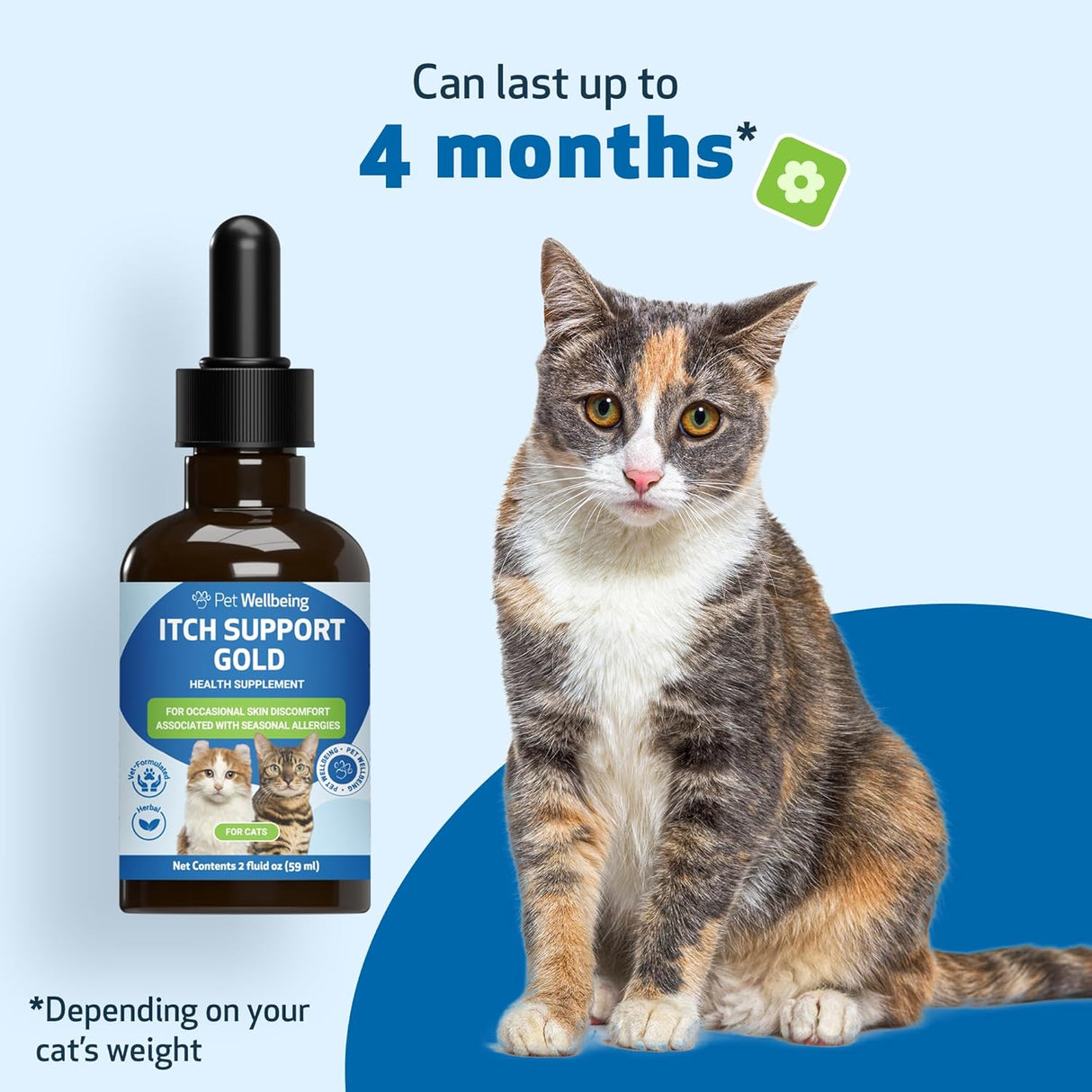 Pet Wellbeing Itch Support Gold for Cats 2 Fl.Oz.