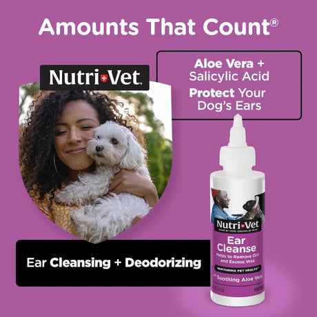 NUTRI-VET - Nutri-Vet Ear Cleanse for Dogs 8 Fl.Oz. - The Red Vitamin MX - Cuidado Del Oído De Perros - {{ shop.shopifyCountryName }}