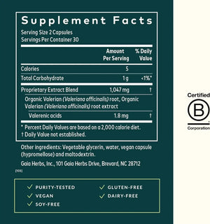 GAIA HERBS - Gaia Herbs Valerian Root 60 Capsulas - The Red Vitamin MX - Suplementos Alimenticios - {{ shop.shopifyCountryName }}