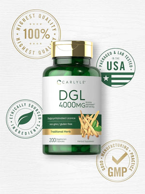 CARLYLE - Carlyle DGL Deglycyrrhizinated Licorice 4000Mg. 200 Capsulas - The Red Vitamin MX - Suplementos Alimenticios - {{ shop.shopifyCountryName }}