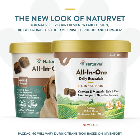 NATURVET - NaturVet All-in-One Dog Supplement 60 Masticables - The Red Vitamin MX - Multivitamínicos Para Perros - {{ shop.shopifyCountryName }}