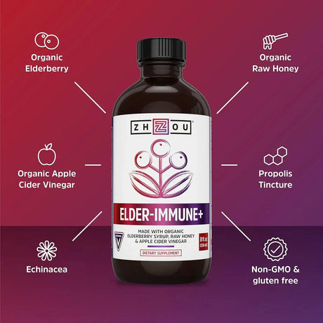 ZHOU - Zhou Nutrition Elderberry Syrup 236Ml. - The Red Vitamin MX - Suplementos Alimenticios - {{ shop.shopifyCountryName }}