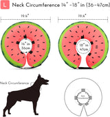 MIDOG Inflatable Dog Cone Collar Watermelon LARGE Neck 14"-18"