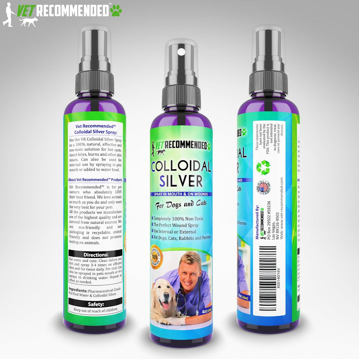 Vet Recommended Colloidal Silver for Dogs & Cats 4 Fl.Oz.