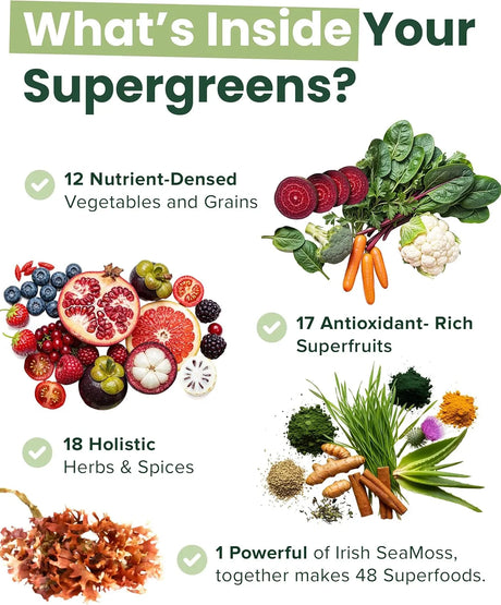 ATLANTIC NATURALS - Atlantic Naturals Organic Sea Moss Super Greens Powder Mixed Berry Flavor 150Gr. - The Red Vitamin MX - Suplementos Alimenticios - {{ shop.shopifyCountryName }}