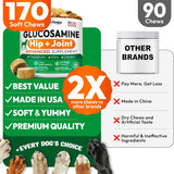 Petsology Glucosamine for Dogs Hip and Joint Supplement 170 Masticables