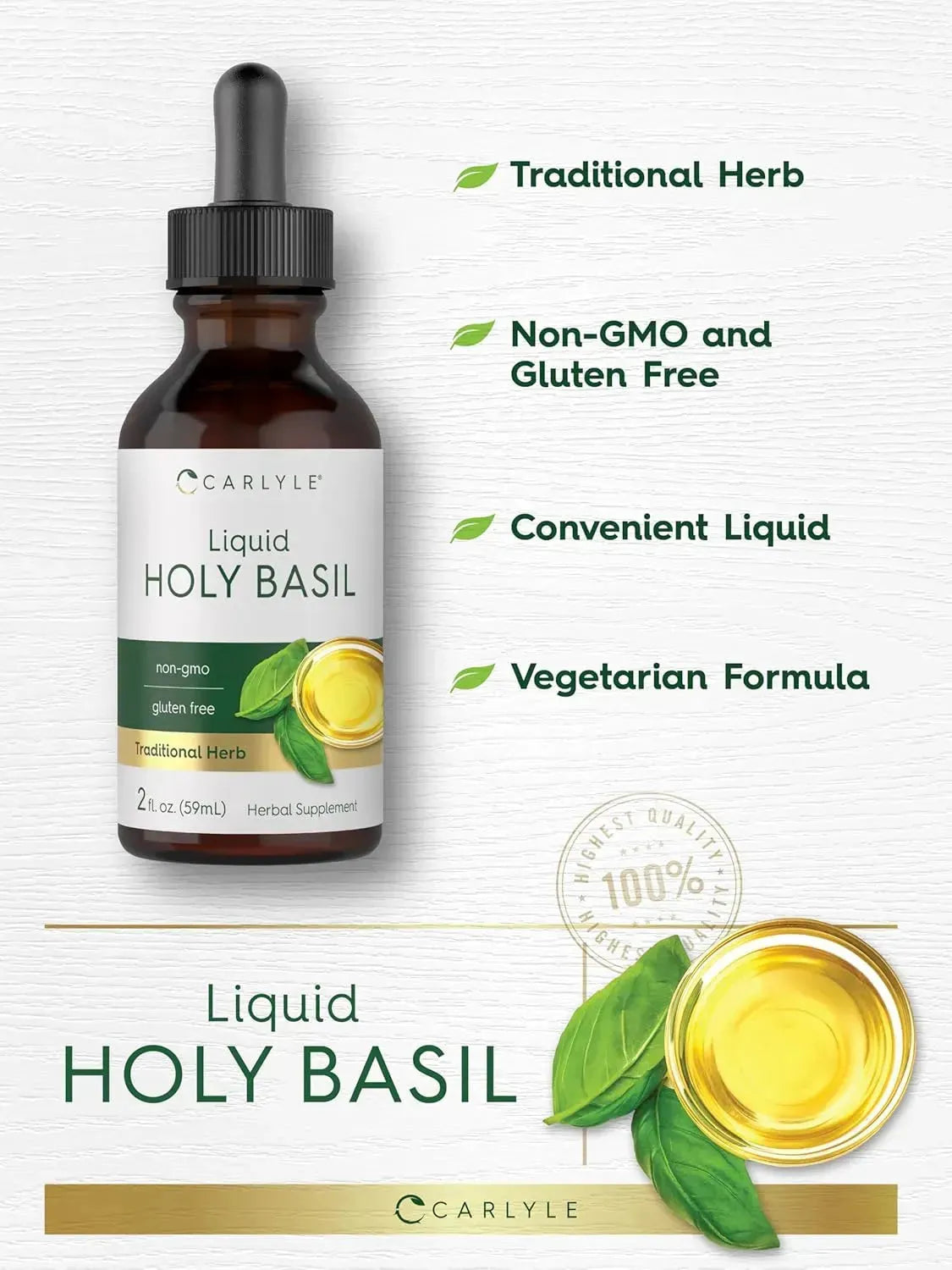 CARLYLE - Carlyle Holy Basil Extract Liquid 2 Fl.Oz. - The Red Vitamin MX - Suplementos Alimenticios - {{ shop.shopifyCountryName }}