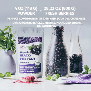 LOOV - LOOV Organic Blackcurrant Powder 113Gr. - The Red Vitamin MX - Suplementos Alimenticios - {{ shop.shopifyCountryName }}