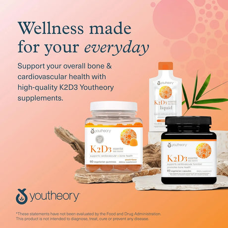 YOUTHEORY - Youtheory K2D3 60 Capsulas - The Red Vitamin MX - Suplementos Alimenticios - {{ shop.shopifyCountryName }}