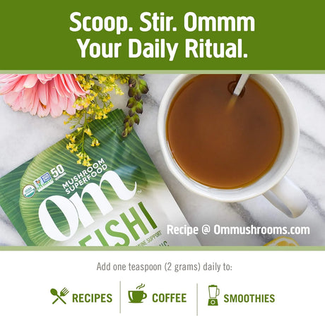 OM - Om Mushroom Superfood Reishi Organic Mushroom Powder 100Gr. - The Red Vitamin MX - Suplementos Alimenticios - {{ shop.shopifyCountryName }}
