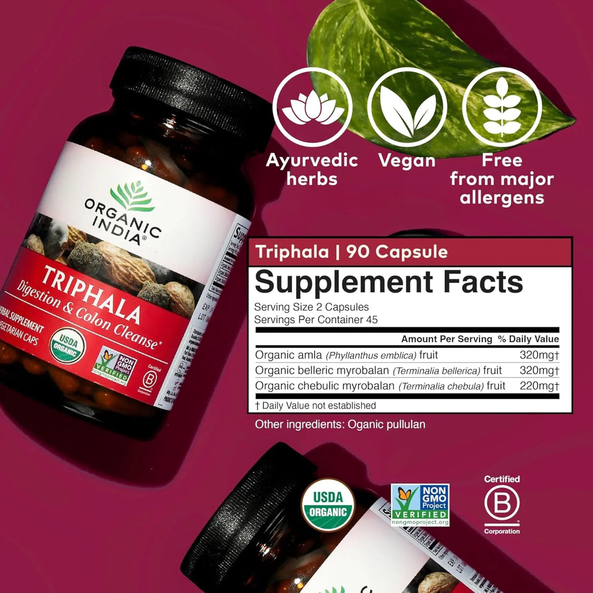 ORGANIC INDIA - Organic India Triphala 90 Capsulas - The Red Vitamin MX - Suplementos Alimenticios - {{ shop.shopifyCountryName }}